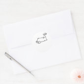 Lazy Cat - Wat? - Katten Ronde Sticker (Envelop)