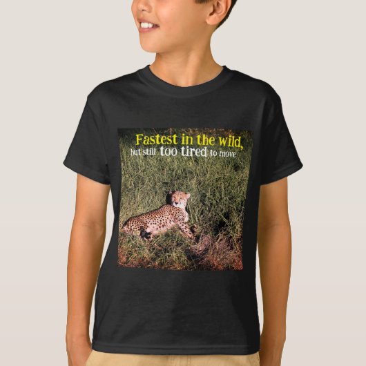 Lazy cheetah foto t-shirt (Voorkant)