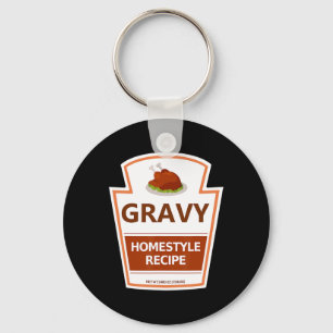 Lazy Costume Thanksgiving Gravy Jar Sleutelhanger
