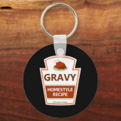 Lazy Costume Thanksgiving Gravy Jar Sleutelhanger (Voorkant)