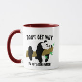 Lazy Couch Potato Funny Panda Weight Loight Meme Mok (Links)