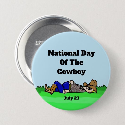 Lazy Cowboy Button (Voorkant /achterkant)