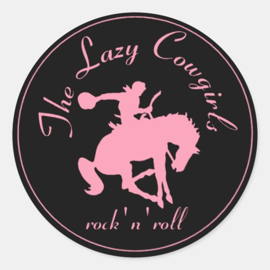 Lazy Cowgirls sticker - groot (Voorkant)