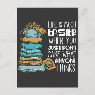 Lazy Cute Kitten Life is veel eenvoudiger Briefkaart