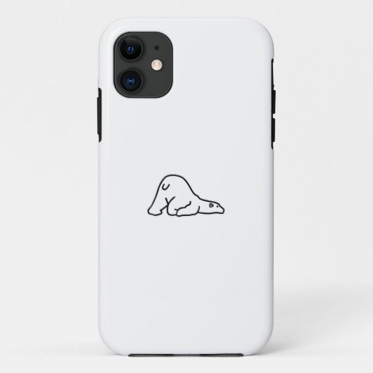 Lazy Cute Polar Beer Dierenvriend Case-Mate iPhone Case (Achterkant)