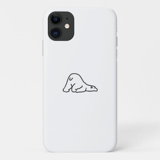 Lazy Cute Polar Beer Dierenvriend Case-Mate iPhone Case (Achterkant)