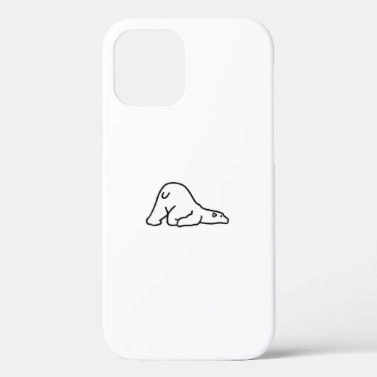 Lazy Cute Polar Beer Dierenvriend Case-Mate iPhone Case (Achterkant)