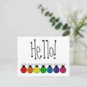 Lazy Daisy Ladybug Briefkaart (Staand voorkant)