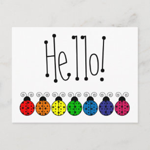 Lazy Daisy Ladybug Briefkaart