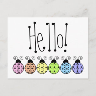 Lazy Daisy Ladybug Briefkaart