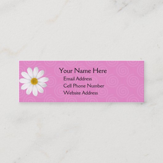 Lazy Daisy Skinny Profile Card Mini Visitekaartje (Voorkant)