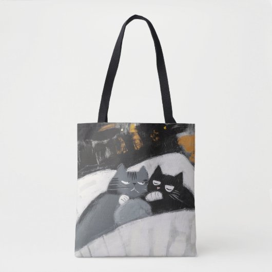 Lazy Day Cats Canvas tas (Voorkant)