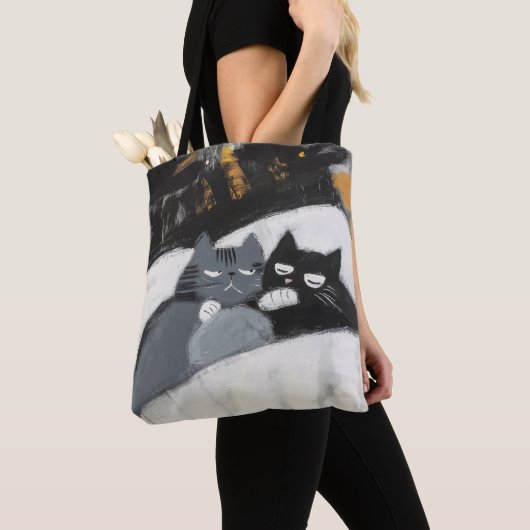 Lazy Day Cats Canvas tas (Dichtbij)