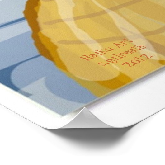 Lazy Day Haiku Art Palm Tree Poster (Hoek)