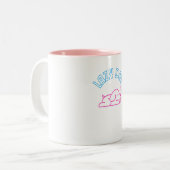 Lazy Day hond snooze weekend Tweekleurige Koffiemok (Voorkant links)