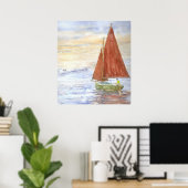 Lazy Day Sail Poster (Thuiskantoor)