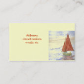 'Lazy-day Sail'-profielkaart Visitekaartje (Achterkant)