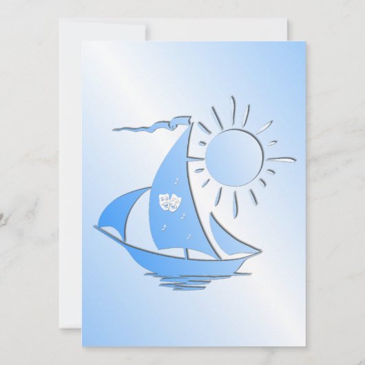 Lazy Day Sailing Theater Bridal Shower Uitnodiging (Achterkant)