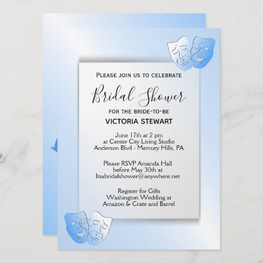 Lazy Day Sailing Theater Bridal Shower Uitnodiging (Voorkant / Achterkant)