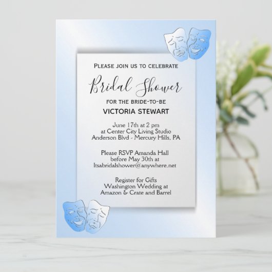 Lazy Day Sailing Theater Bridal Shower Uitnodiging (Staand voorkant)