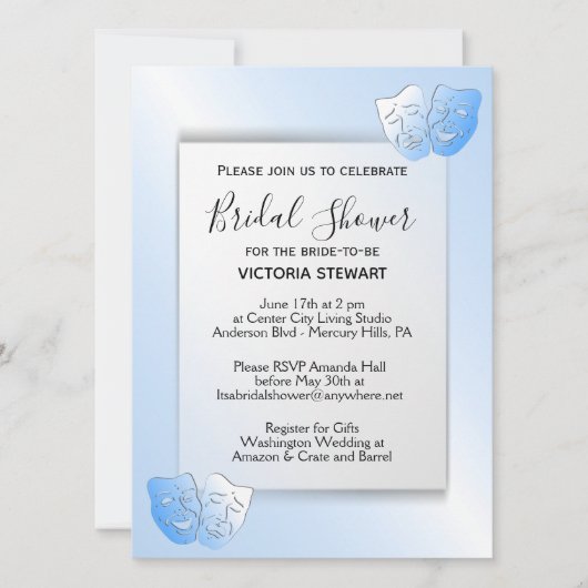 Lazy Day Sailing Theater Bridal Shower Uitnodiging (Voorkant)