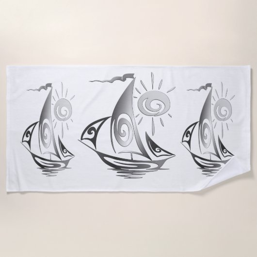 Lazy Day Sailing White Strandlaken (Voorkant)