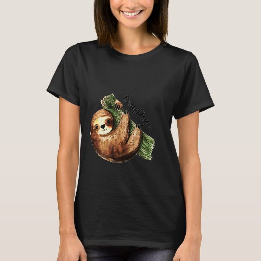 Lazy Day Sloth 107 T-shirt (Voorkant)
