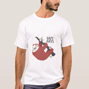 Lazy Days Cute Sleuf Design T-shirt