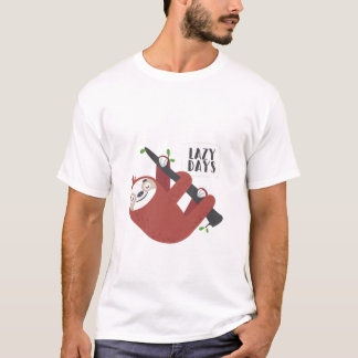 Lazy Days Cute Sleuf Design T-shirt