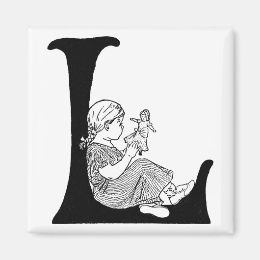 Lazy Days Letter 'L' - Magneet (Voorkant)