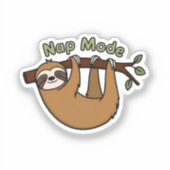 Lazy Days - Relaxing Luiaard Sticker (Voorkant)