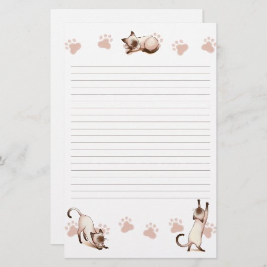 Lazy Days Stationery Briefpapier (Voorkant / Achterkant)