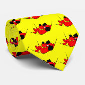 Lazy Dog - rood Stropdas (Opgerold)