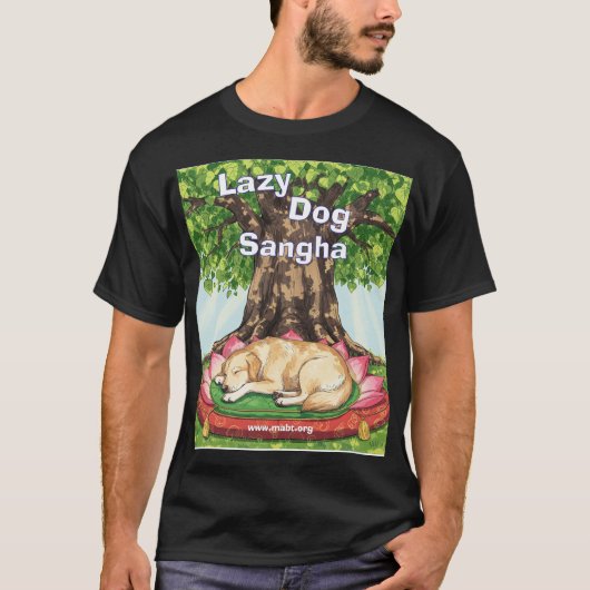 Lazy Dog Sangha T-shirt voor en achter (Voorkant)