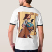 Lazy Dog Style: Mannen T-shirt (Achterkant volledig)