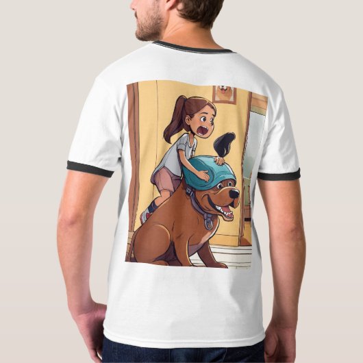 Lazy Dog Style: Mannen T-shirt (Achterkant volledig)