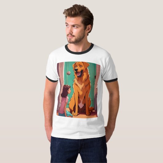 Lazy Dog Style: Mannen T-shirt (Voorkant volledig)