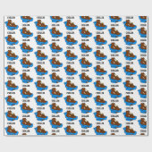 Lazy Easy Chair Beer, Funny Chillin’ Dad Cartoon Cadeaupapier (Vlak)