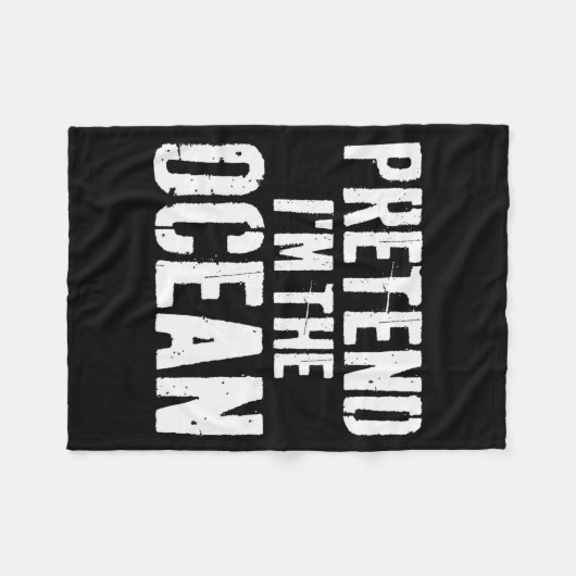 Lazy Easy Halloween Costume Pretend I'm The Ocean Fleece Deken (Voorkant (Horizontaal))