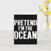 Lazy Easy Halloween Costume Pretend I'm The Ocean  Kaart (Gele Bloem)