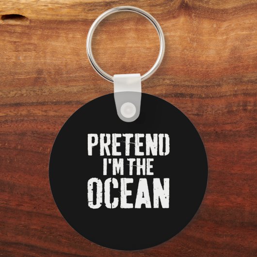 Lazy Easy Halloween Costume Pretend I'm The Ocean Sleutelhanger (Voorkant)