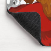 Lazy English Bull Terrier Hondenras Illustration Muismat (Hoek)