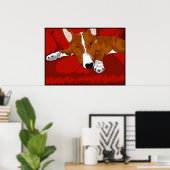 Lazy English Bull Terrier Poster (Thuiskantoor)