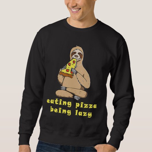 Lazy Fast Food Eating Sloth Eating Trui (Voorkant)