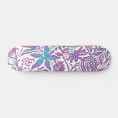 Lazy Floral Pattern on White Persoonlijk Skateboard (Horizontaal)