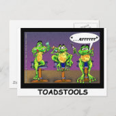 Lazy Frogs o Toadstools Funny Gifts & T - shirts Briefkaart (Voorkant / Achterkant)
