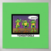 Lazy Frogs o Toadstools Funny Poster (Voorkant)