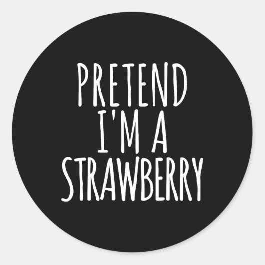 Lazy Fun Easy Halloween kostuum doen alsof ik een  Ronde Sticker (Voorkant)