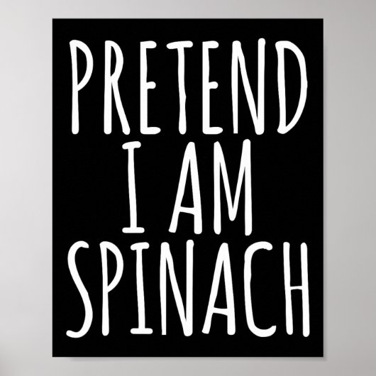 Lazy Fun Halloween kostuum doen alsof ik spinazie  Poster (Voorkant)