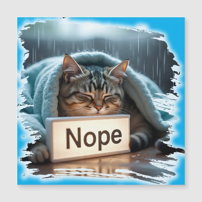 Lazy funny cat design (Voorkant)